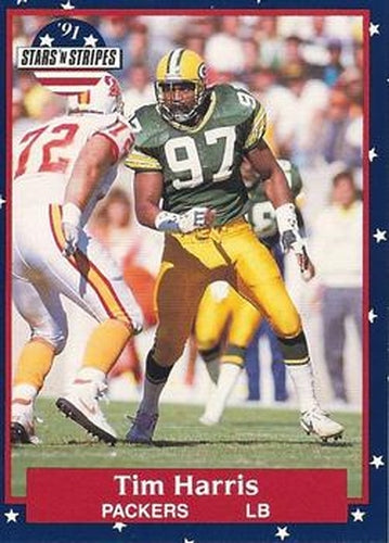 #74 Tim Harris - Green Bay Packers - 1991 Fleer Stars 'n Stripes Football