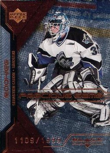 #74 Sebastien Caron - Rimouski Oceanic - 2000-01 Upper Deck Black Diamond Hockey