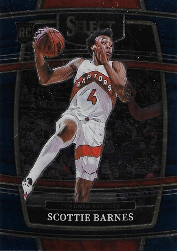#74 Scottie Barnes - Toronto Raptors - 2021-22 Panini Select - Blue Basketball