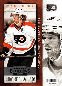 #74 Claude Giroux - Philadelphia Flyers - 2013-14 Panini Contenders Hockey