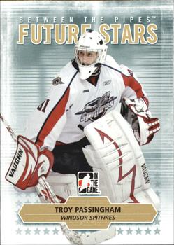 #74 Troy Passingham - Windsor Spitfires - 2009-10 In The Game Between The Pipes Hockey