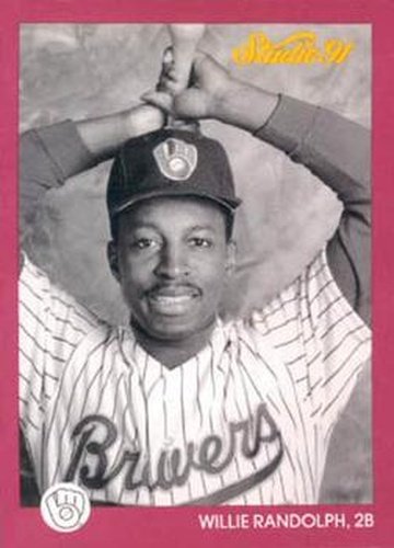 #74 Willie Randolph - Milwaukee Brewers - 1991 Studio Baseball