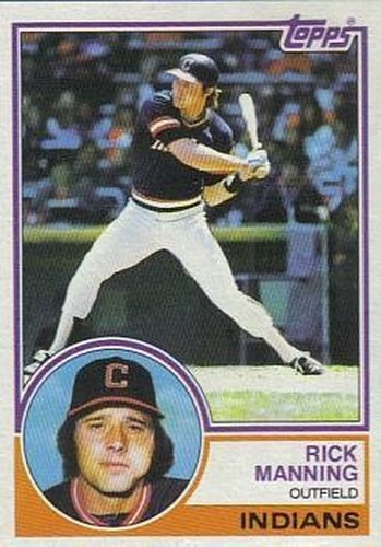 #757 Rick Manning - Cleveland Indians - 1983 Topps Baseball