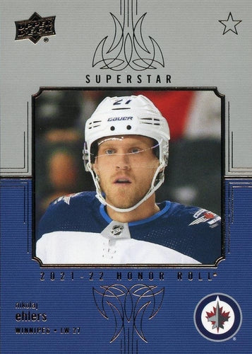 #HR-75 Nikolaj Ehlers - Winnipeg Jets - 2021-22 Upper Deck - Honor Roll Hockey