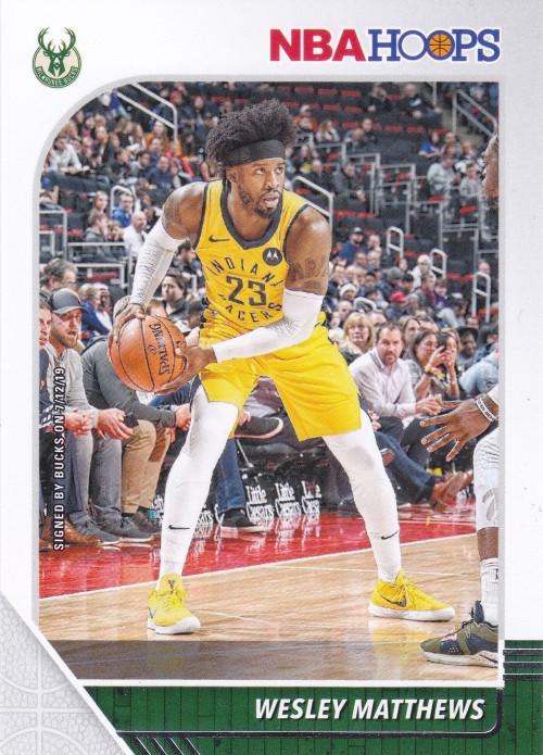 #75 Wesley Matthews - Milwaukee Bucks - 2019-20 Hoops Basketball