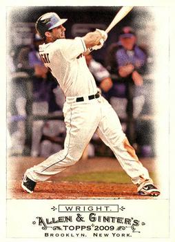 #75 David Wright - New York Mets - 2009 Topps Allen & Ginter Baseball