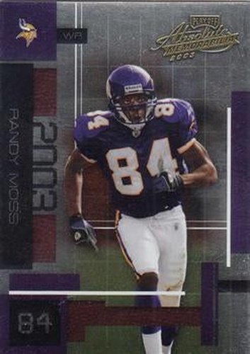 #75 Randy Moss - Minnesota Vikings - 2003 Playoff Absolute Memorabilia Football
