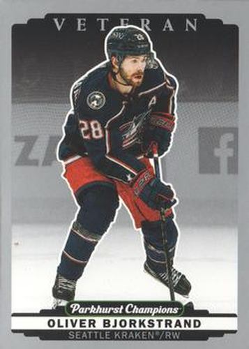 #75 Oliver Bjorkstrand - Seattle Kraken - 2022-23 Parkhurst Champions - Silver Hockey