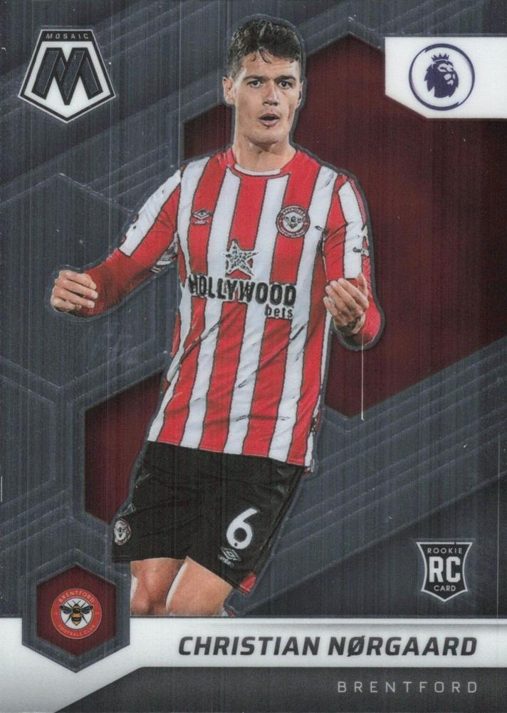 #75 Christian Norgaard - Brentford - 2021-22 Panini Mosaic Premier League Soccer