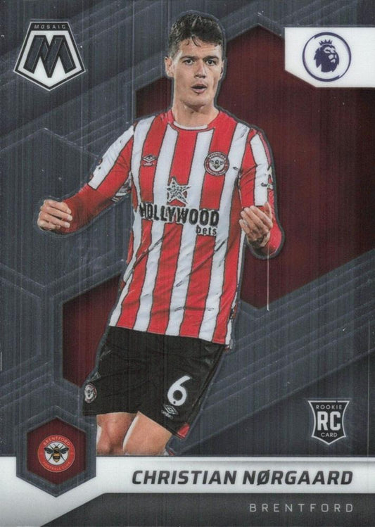 #75 Christian Norgaard - Brentford - 2021-22 Panini Mosaic Premier League Soccer