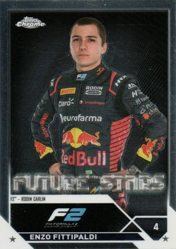 #75 Enzo Fittipaldi - Rodin Carlin F2 - 2023 Topps Chrome Formula 1 Racing