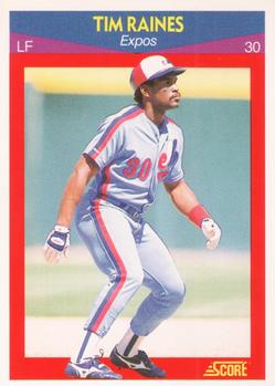 #75 Tim Raines - Montreal Expos - 1990 Score 100 Superstars Baseball