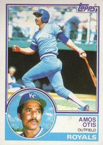 #75 Amos Otis - Kansas City Royals - 1983 Topps Baseball