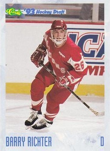 #75 Barry Richter - Wisconsin Badgers - 1993 Classic '93 Hockey Draft Hockey