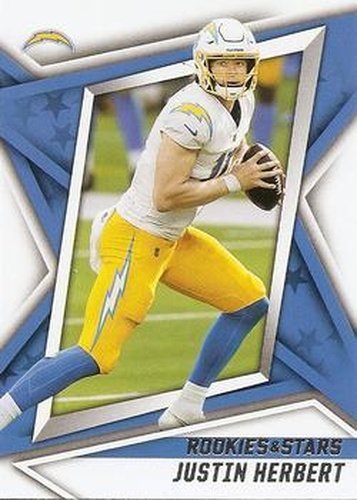 #75 Justin Herbert - Los Angeles Chargers - 2021 Panini Rookies & Stars Football