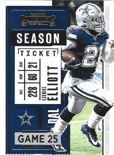 #75 Ezekiel Elliott - Dallas Cowboys - 2020 Panini Contenders Football