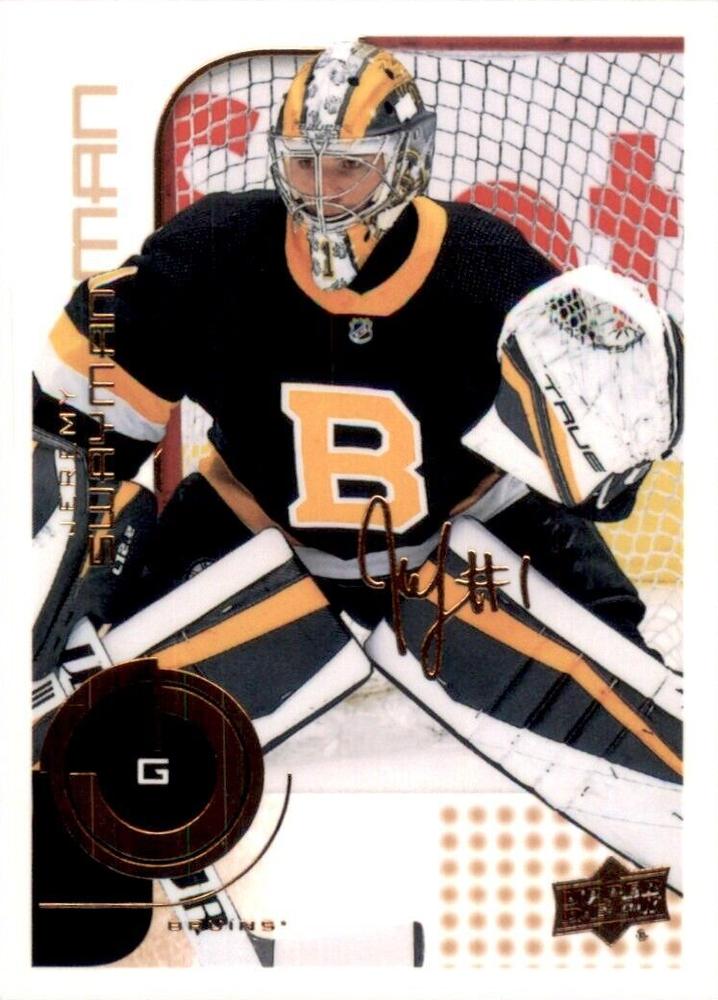 #75 Jeremy Swayman - Boston Bruins - 2022-23 Upper Deck MVP - 20th Anniversary Hockey