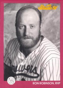 #75 Ron Robinson - Milwaukee Brewers - 1991 Studio Baseball