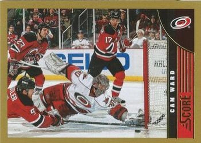 #75 Cam Ward - Carolina Hurricanes - 2013-14 Score - Gold Hockey