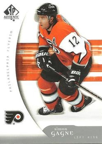 #75 Simon Gagne - Philadelphia Flyers - 2005-06 SP Authentic Hockey