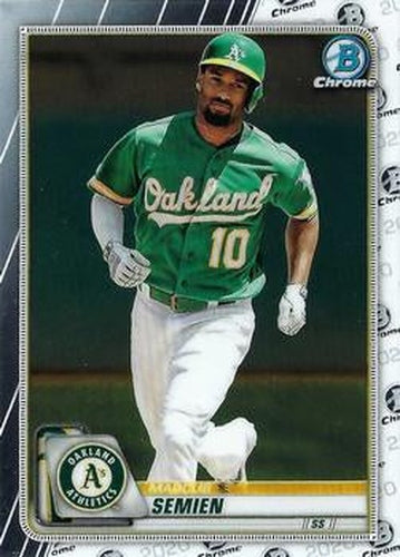 #75 Marcus Semien - Oakland Athletics - 2020 Bowman Chrome Baseball