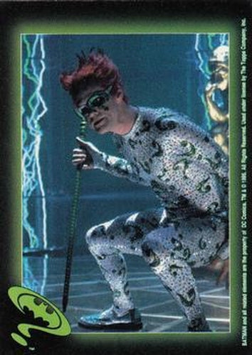 #75 Riddler squats - 1995 Topps Batman Forever Stickers