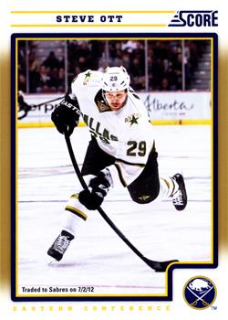 #75 Steve Ott - Buffalo Sabres - 2012-13 Score - Gold Rush Hockey