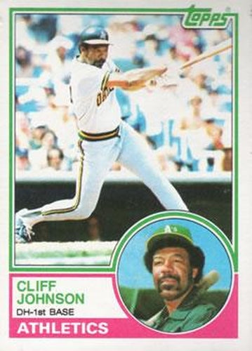 #762 Cliff Johnson - Oakland Athletics - 1983 Topps Baseball