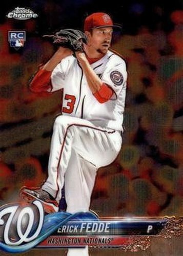 #76 Erick Fedde - Washington Nationals - 2018 Topps Chrome Baseball
