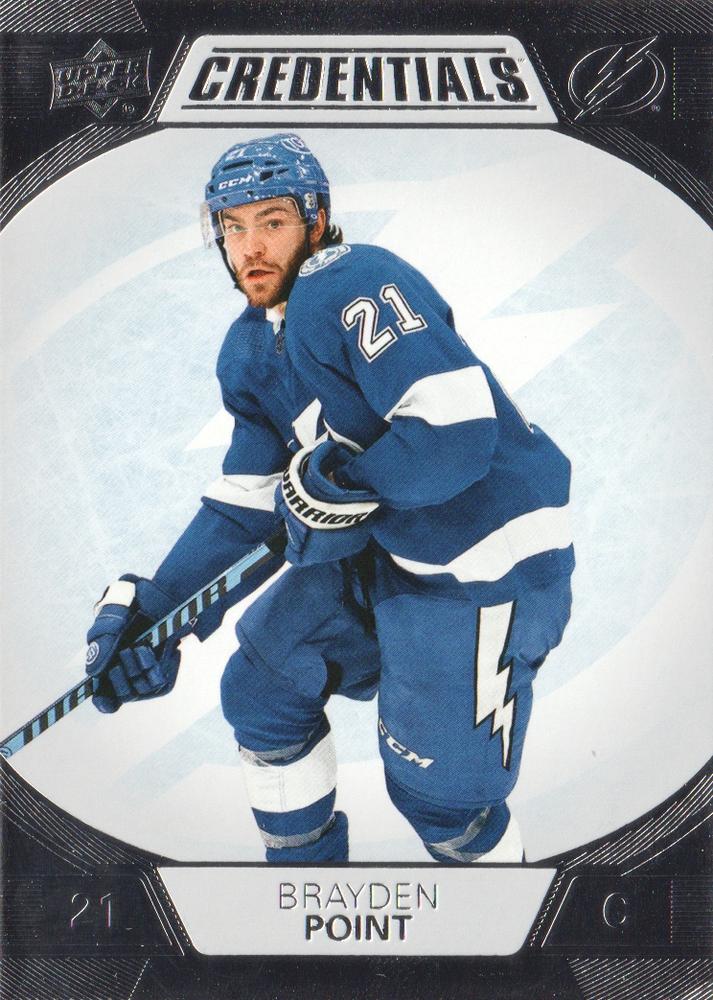 #76 Brayden Point - Tampa Bay Lightning - 2022-23 Upper Deck Credentials Hockey