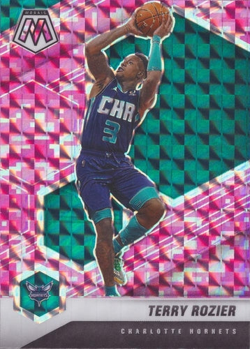 #76 Terry Rozier - Charlotte Hornets - 2020-21 Panini Mosaic - Mosaic Camo Pink Basketball