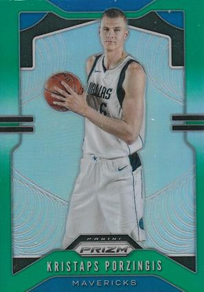 #76 Kristaps Porzingis - Dallas Mavericks - 2019-20 Panini Prizm - Prizms Green Basketball