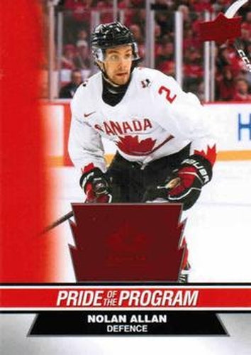 #76 Nolan Allan - Canada - 2023 Upper Deck Team Canada Juniors - Red Foil Hockey