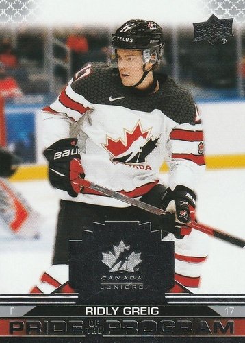 #76 Ridly Greig - Canada - 2022-23 Upper Deck Team Canada Juniors Hockey