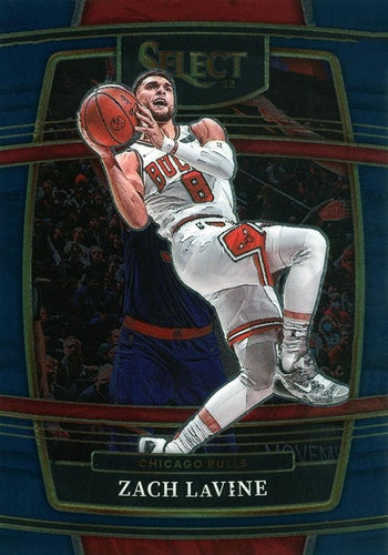 #76 Zach LaVine - Chicago Bulls - 2021-22 Panini Select - Blue Basketball