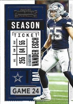 #76 Leighton Vander Esch - Dallas Cowboys - 2020 Panini Contenders Football
