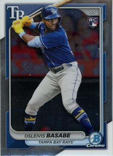#76 Osleivis Basabe - Tampa Bay Rays - 2024 Bowman Chrome Baseball