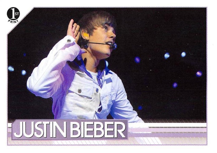 #76 One of Justin's many stops during his My World - 2010 Panini Justin Bieber