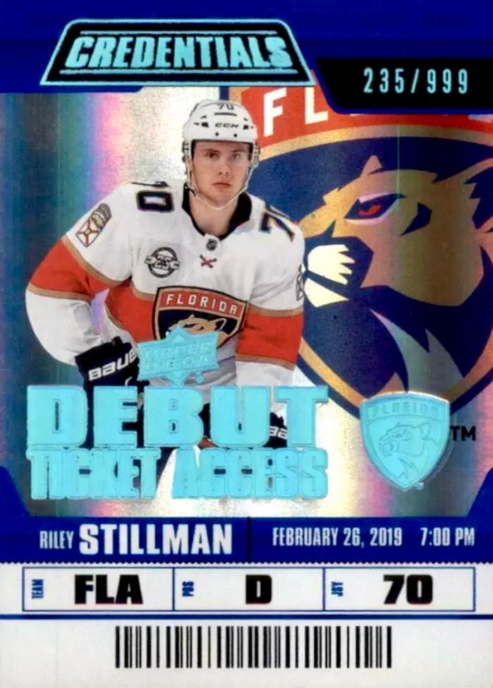 #76 Riley Stillman - Florida Panthers - 2019-20 Upper Deck Credentials Hockey