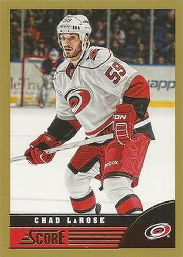 #76 Chad LaRose - Carolina Hurricanes - 2013-14 Score - Gold Hockey