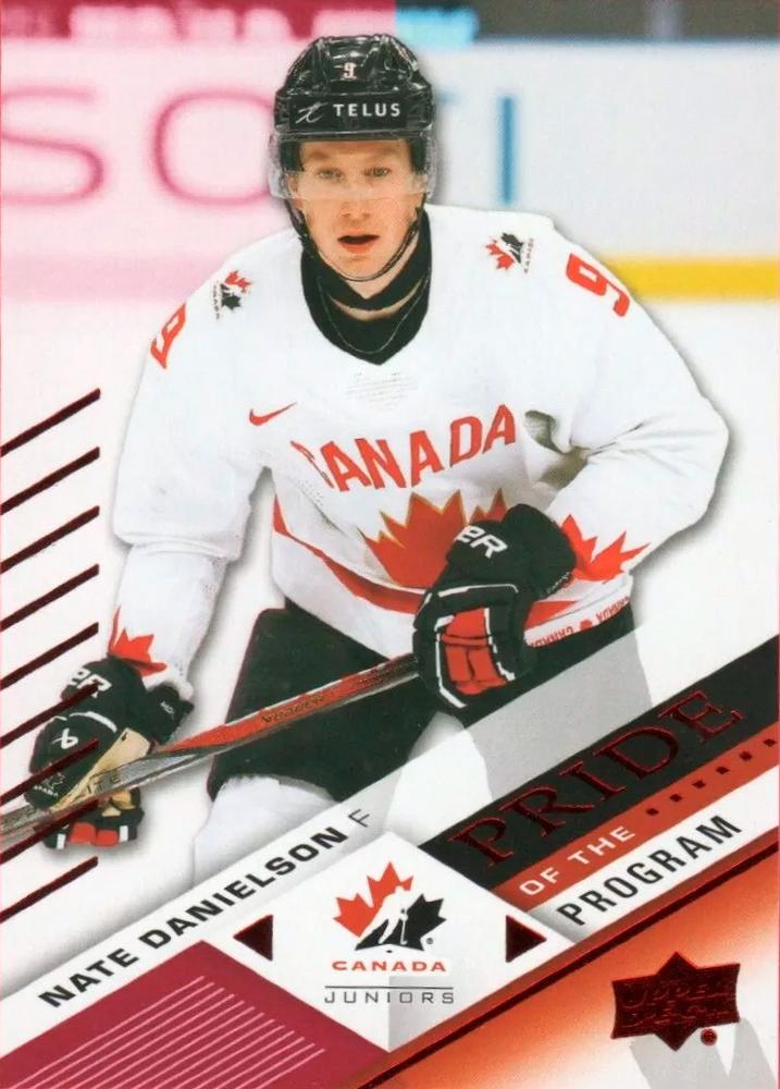 #76 Nate Danielson - Canada - 2024 Upper Deck Team Canada Juniors - Red Foil Hockey