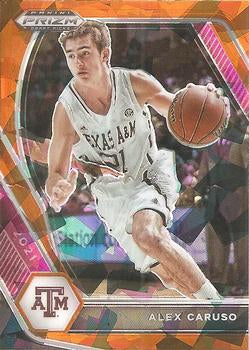 #76 Alex Caruso - Texas A&M Aggies - 2021 Panini Prizm Draft Picks - Orange Ice Basketball