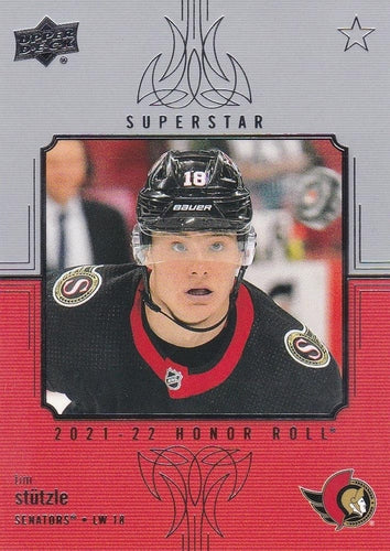 #HR-76 Tim Stutzle - Ottawa Senators - 2021-22 Upper Deck - Honor Roll Hockey