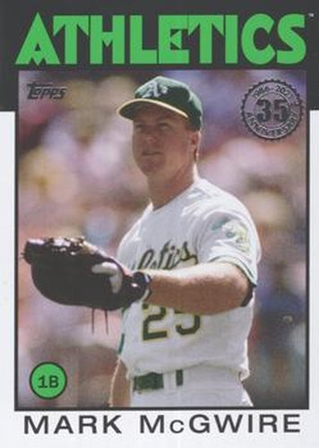 #86B-76 Mark McGwire - Oakland Athletics - 2021 Topps - 1986 Topps Baseball 35th Anniversary Series One Baseball
