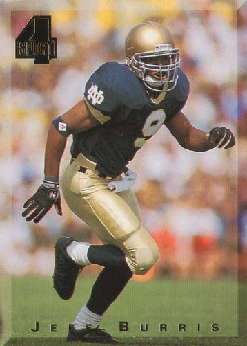 #77 Jeff Burris - Notre Dame Fighting Irish / Buffalo Bills - 1994 Classic Four Sport