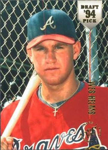 #77 Wes Helms - Atlanta Braves - 1994 Stadium Club Draft Picks Baseball