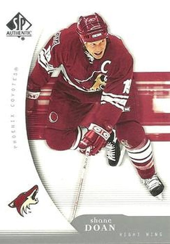 #77 Shane Doan - Phoenix Coyotes - 2005-06 SP Authentic Hockey