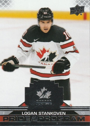 #77 Logan Stankoven - Canada - 2022-23 Upper Deck Team Canada Juniors Hockey