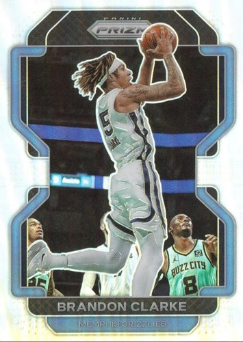 #77 Brandon Clarke - Memphis Grizzlies - 2021-22 Panini Prizm - Silver Basketball