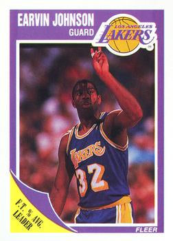 #77 Earvin Johnson - Los Angeles Lakers - 1989-90 Fleer Basketball